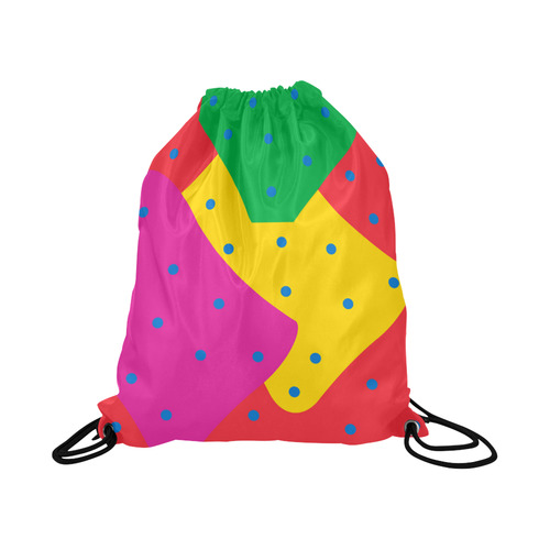Yellow Red Green Large Drawstring Bag Model 1604 (Twin Sides)  16.5"(W) * 19.3"(H)