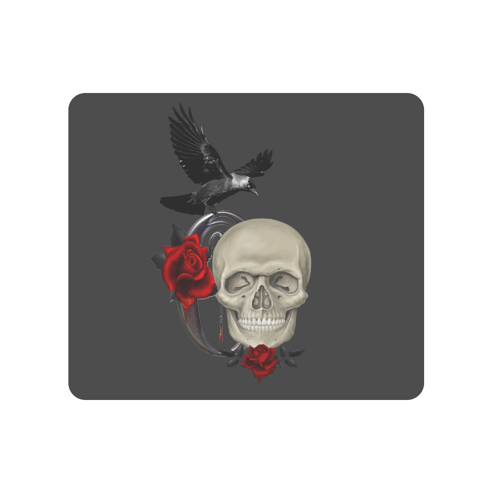 Gothic Skull With Raven And Roses Men's Clutch Purse （Model 1638）