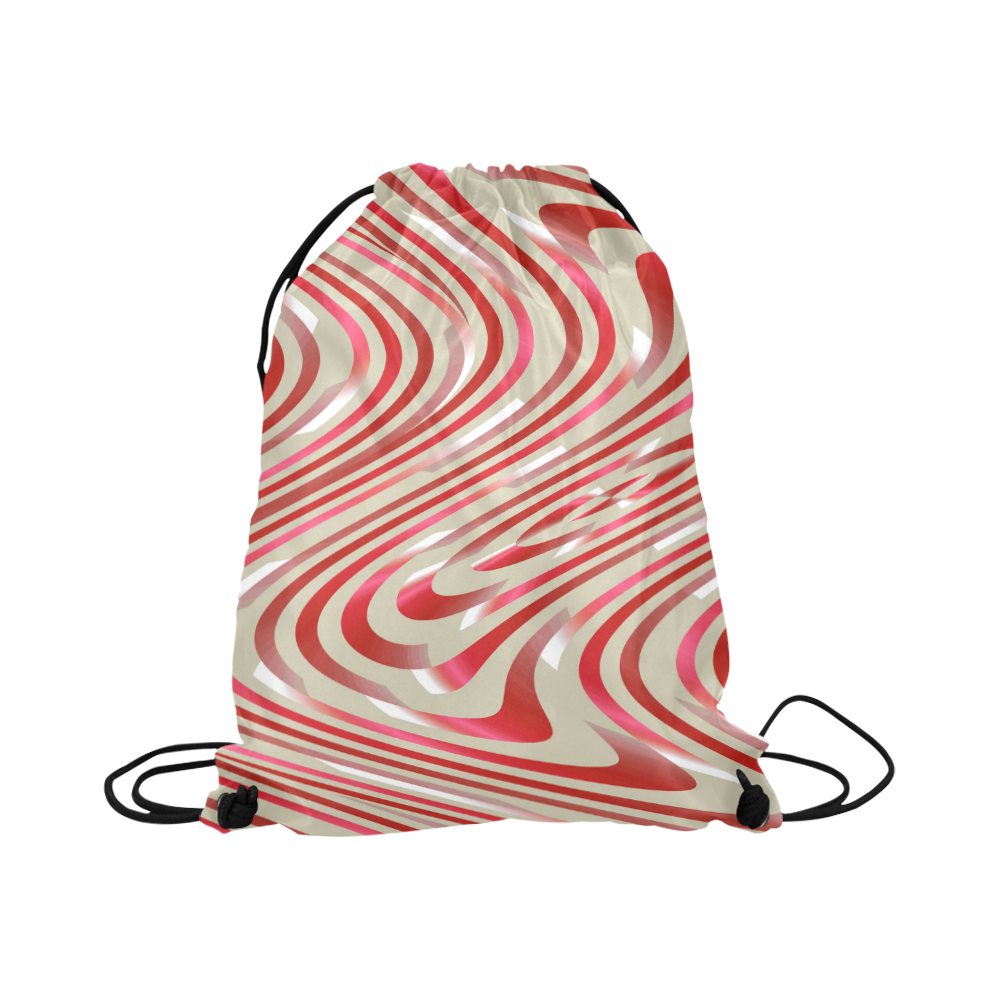 Abstract Zebra A Large Drawstring Bag Model 1604 (Twin Sides)  16.5"(W) * 19.3"(H)