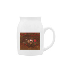 Steampunk heart with roses, valentines Milk Cup (Small) 300ml