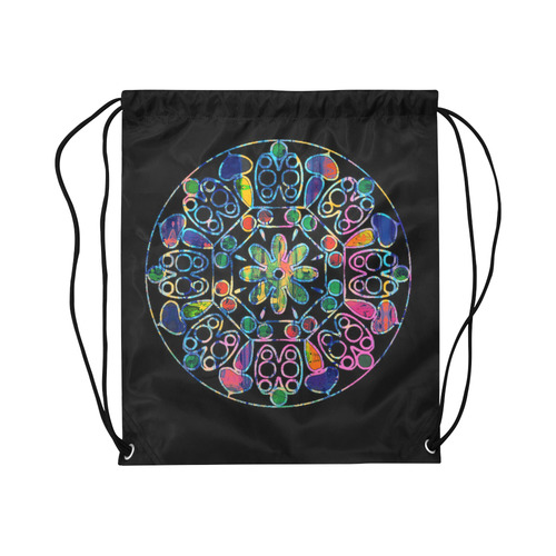 Mandala Large Drawstring Bag Model 1604 (Twin Sides)  16.5"(W) * 19.3"(H)