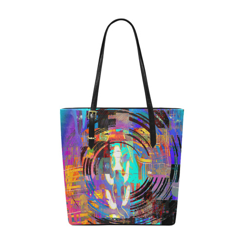 Abstract Art The Way Of Lizard multicolored Euramerican Tote Bag/Small (Model 1655)