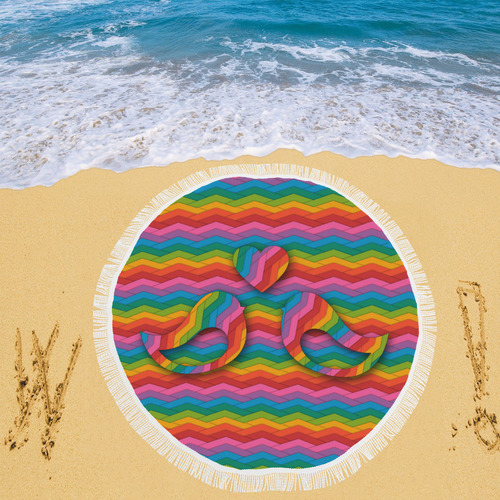 In Love Circular Beach Shawl 59"x 59"
