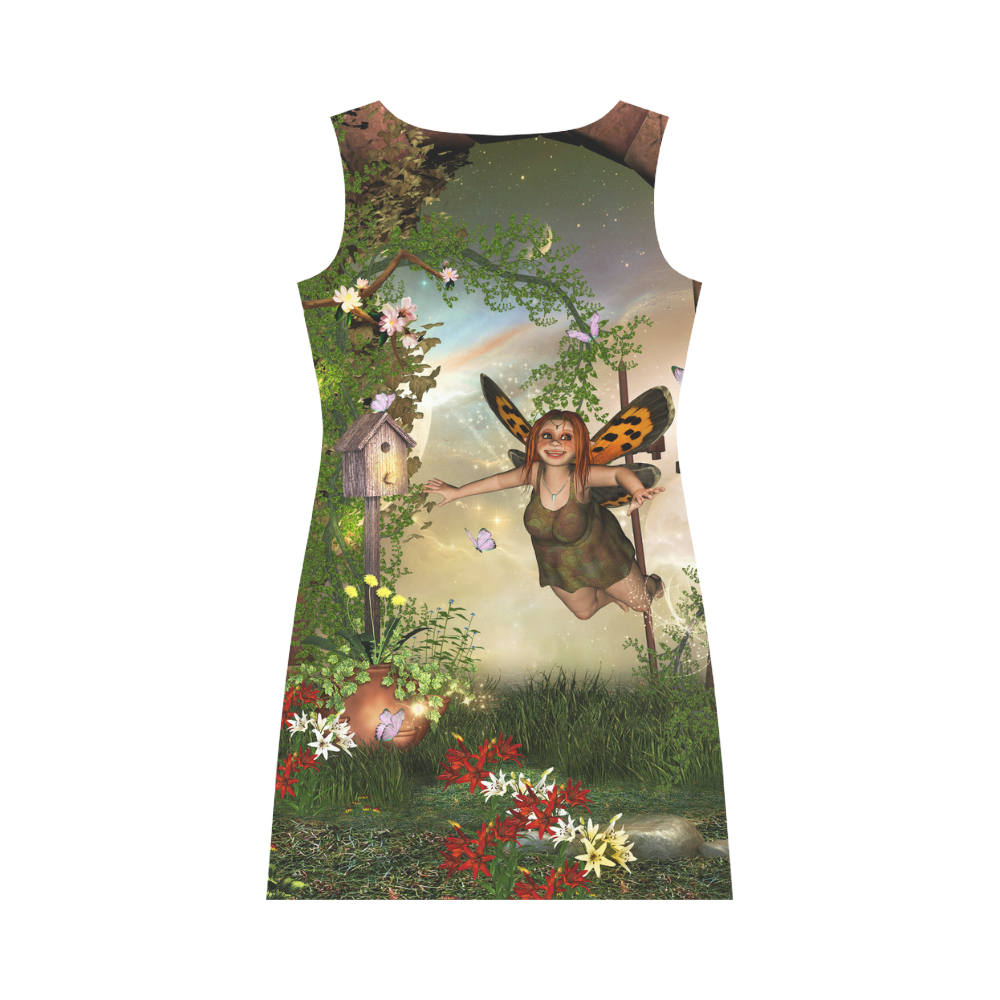 Little fairy in the fantasy garden Round Collar Dress (D22)