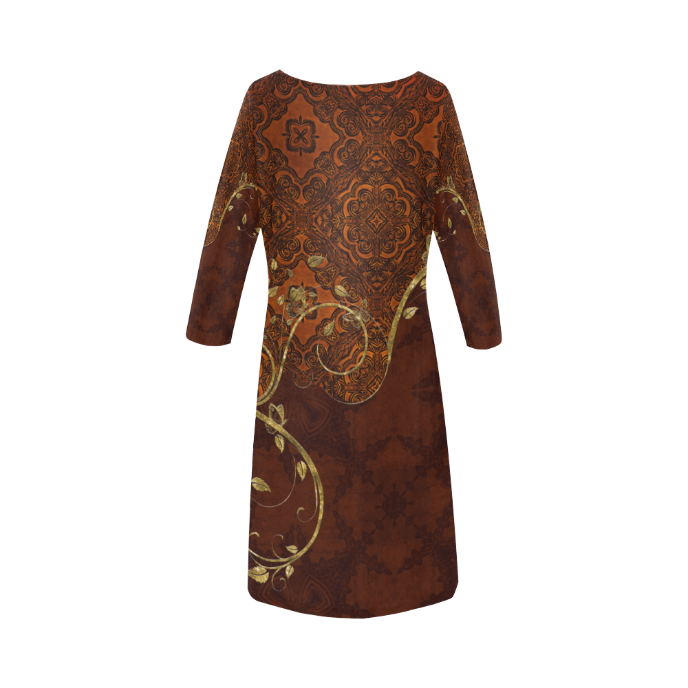 wonderful elegant vintage design Round Collar Dress (D22)