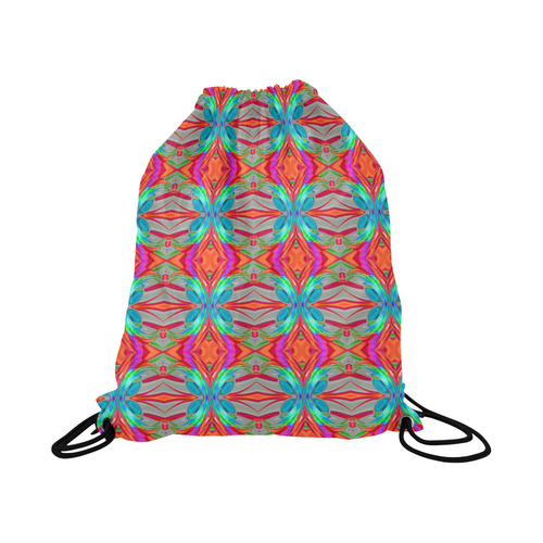 Abstract Colorful Ornament CA Large Drawstring Bag Model 1604 (Twin Sides)  16.5"(W) * 19.3"(H)