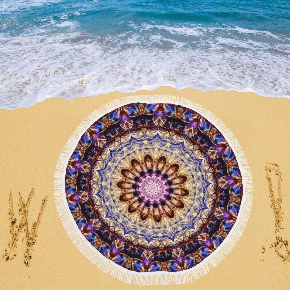 Dreamy Mandala Circular Beach Shawl 59"x 59"