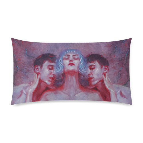 Lovers Custom Rectangle Pillow Case 20"x36" (one side)
