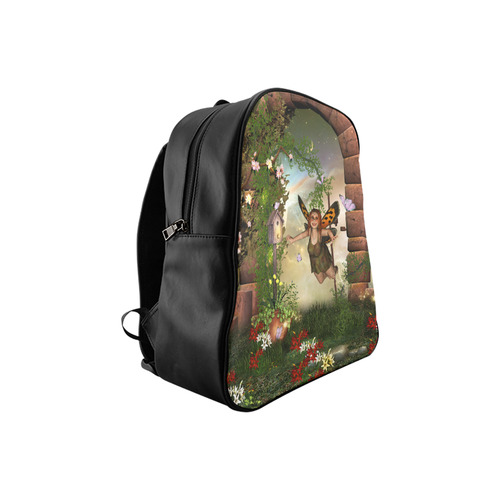 Little fairy in the fantasy garden School Backpack (Model 1601)(Small)