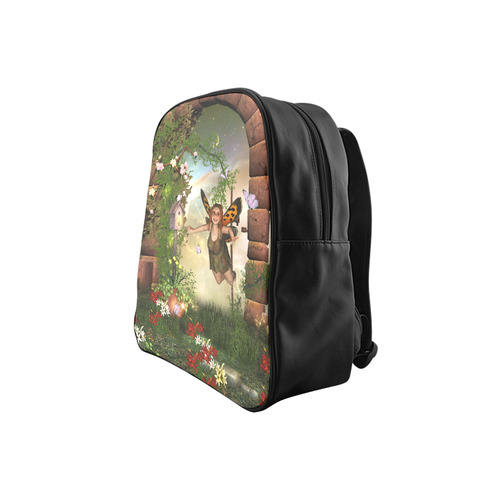 Little fairy in the fantasy garden School Backpack (Model 1601)(Small)