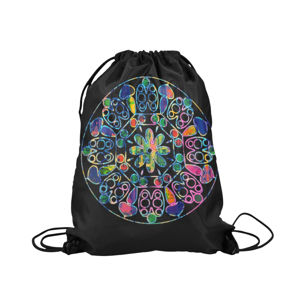 Mandala Large Drawstring Bag Model 1604 (Twin Sides)  16.5"(W) * 19.3"(H)