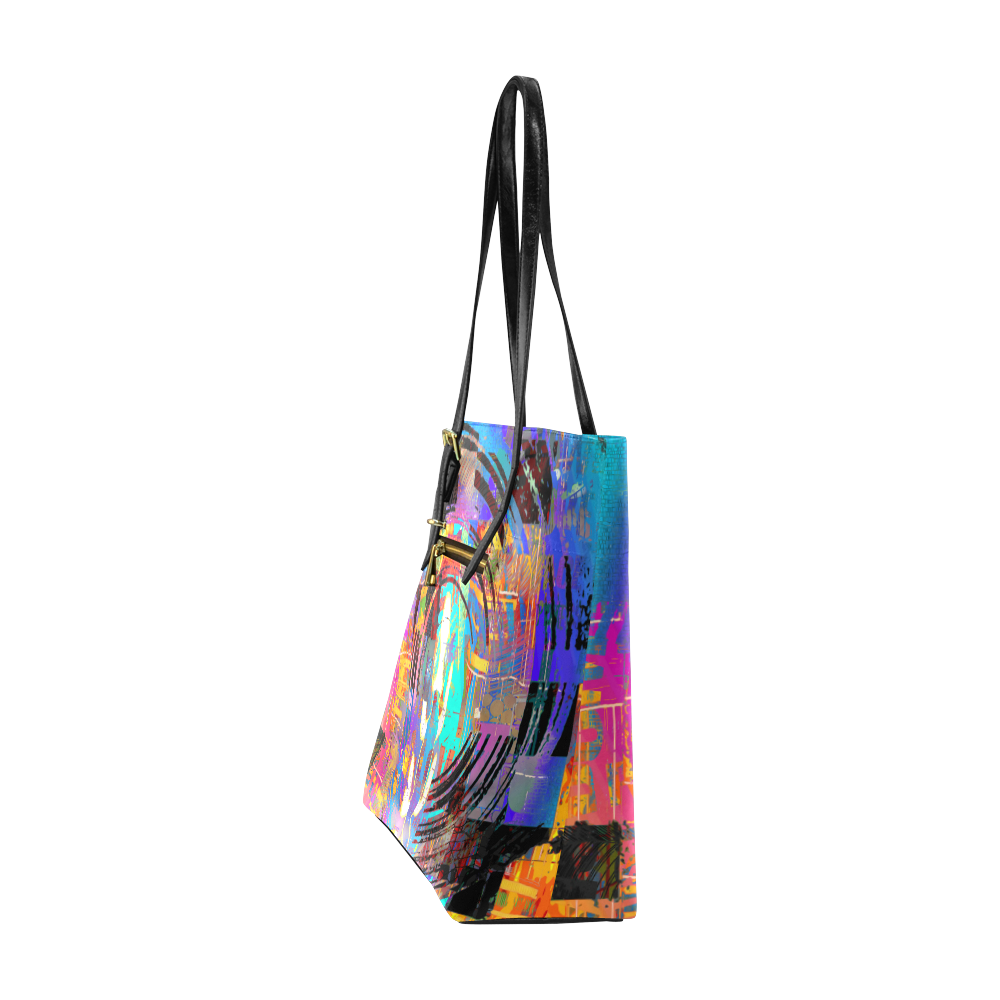 Abstract Art The Way Of Lizard multicolored Euramerican Tote Bag/Small (Model 1655)