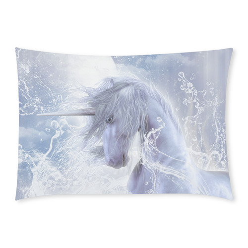 A dreamlike unicorn wades through the water Custom Rectangle Pillow Case 20x30 (One Side)