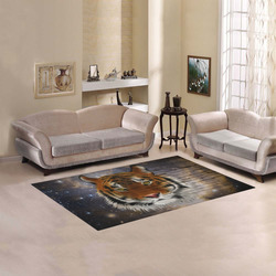 An abstract magnificent tiger Area Rug 5'x3'3''