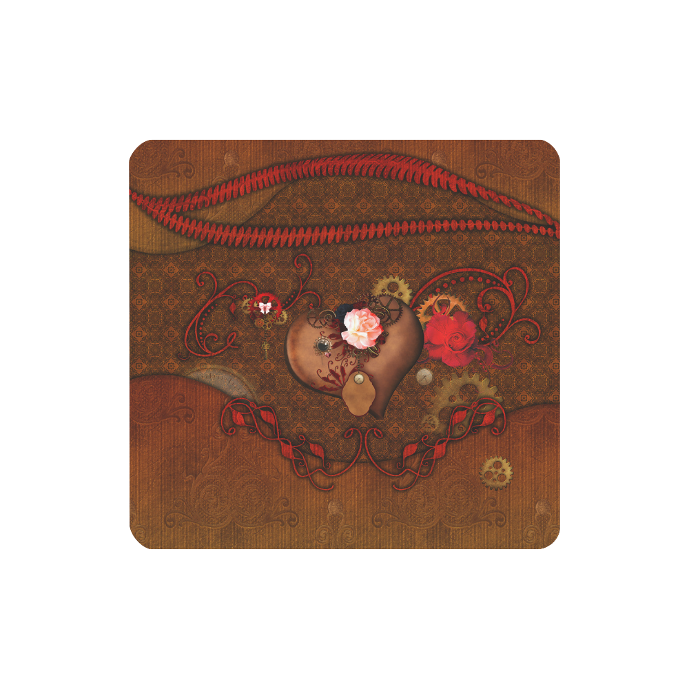 Steampunk heart with roses, valentines Women's Clutch Wallet (Model 1637)