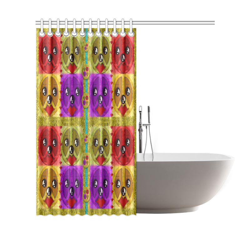 peace dogs Shower Curtain 69"x70"