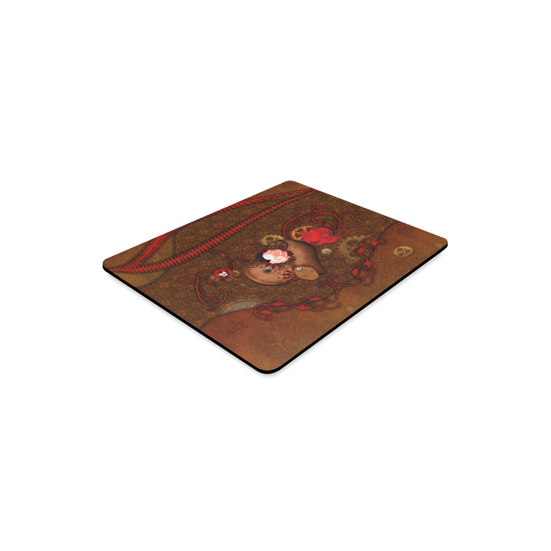 Steampunk heart with roses, valentines Rectangle Mousepad