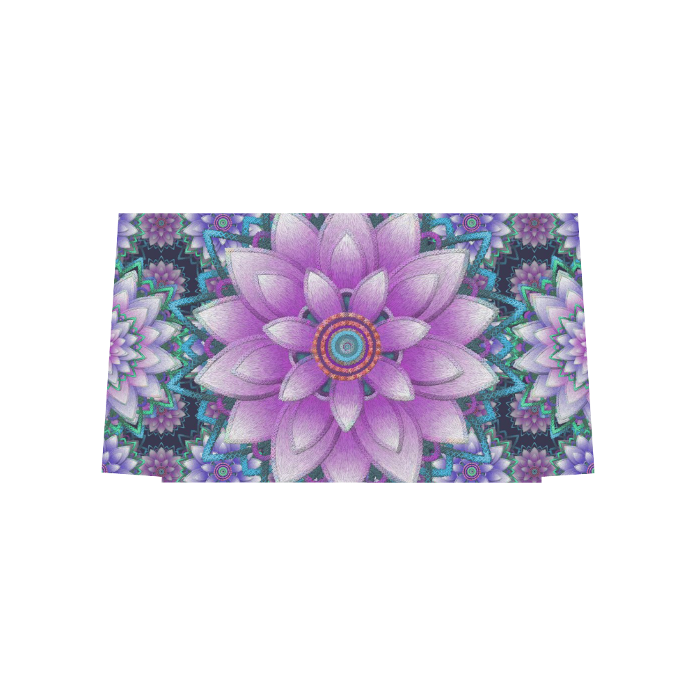 Lotus Flower Ornament - Purple and turquoise Euramerican Tote Bag/Large (Model 1656)