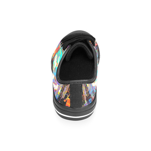 Abstract Art The Way Of Lizard multicolored Men's Classic Canvas Shoes/Large Size (Model 018)