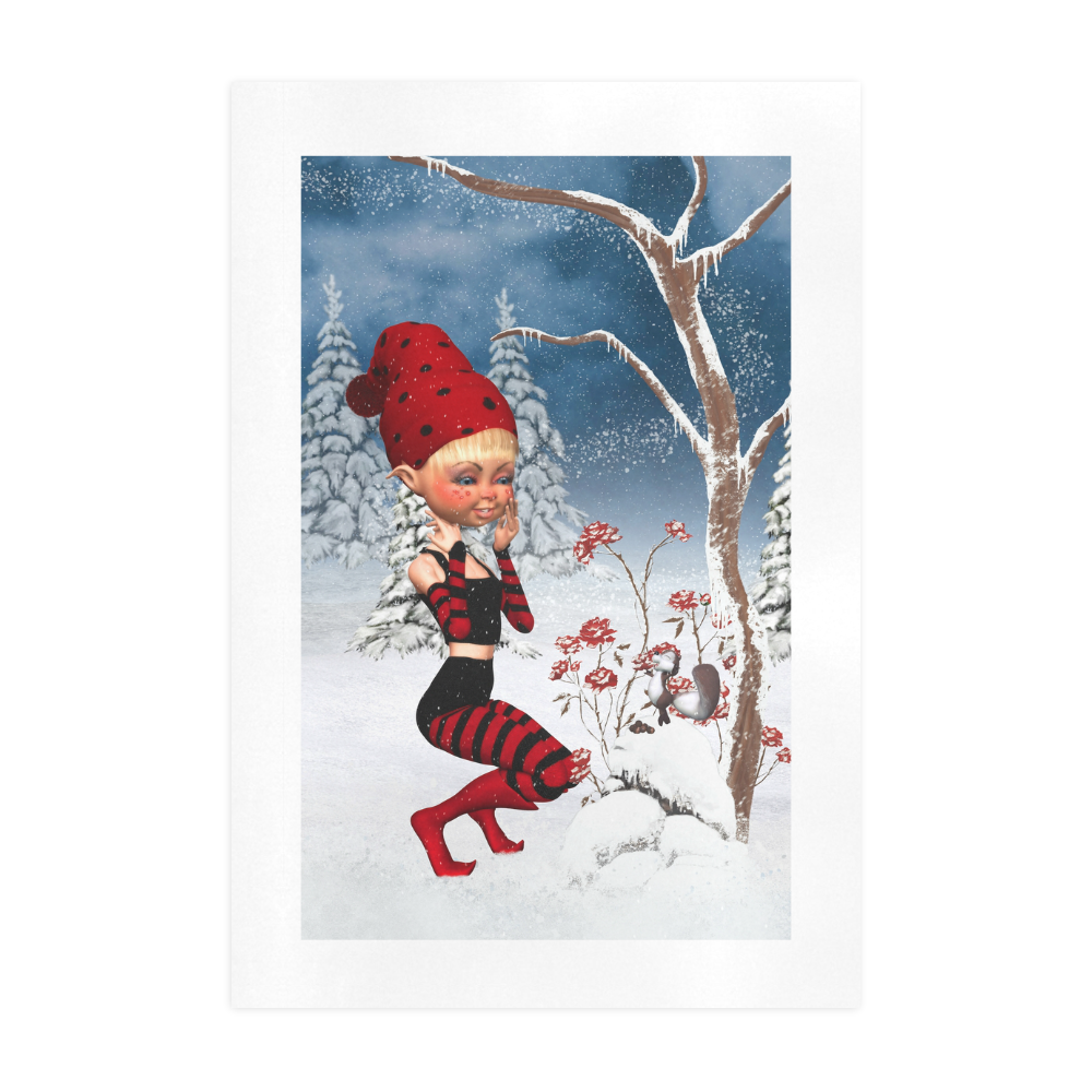 Winter Christmas Fairy Tale Art Print 19‘’x28‘’