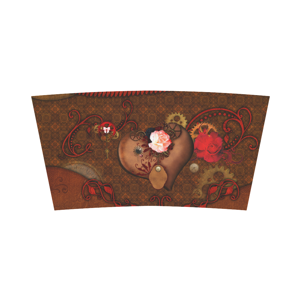 Steampunk heart with roses, valentines Bandeau Top