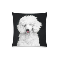 Silly White Poodle Custom Zippered Pillow Case 20"x20"(Twin Sides)