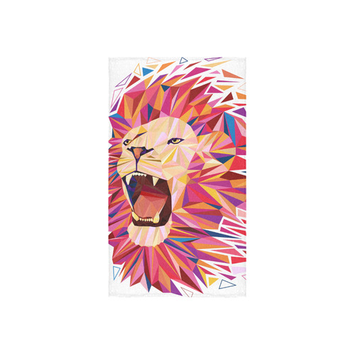 lion roaring polygon triangles Custom Towel 16"x28"