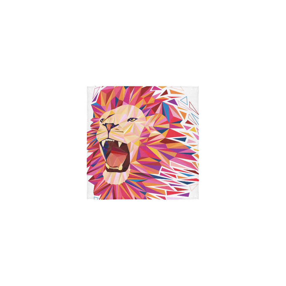 lion roaring polygon triangles Square Towel 13“x13”