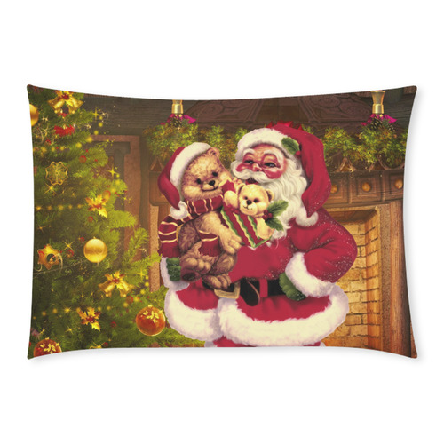 A cute Santa Claus with many christmas gifts Custom Rectangle Pillow Case 20x30 (One Side)