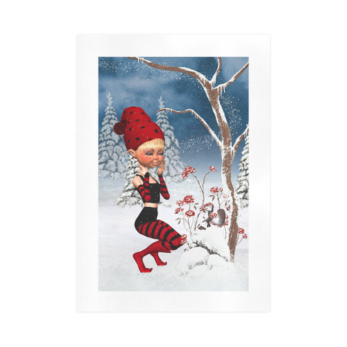 Winter Christmas Fairy Tale Art Print 16‘’x23‘’
