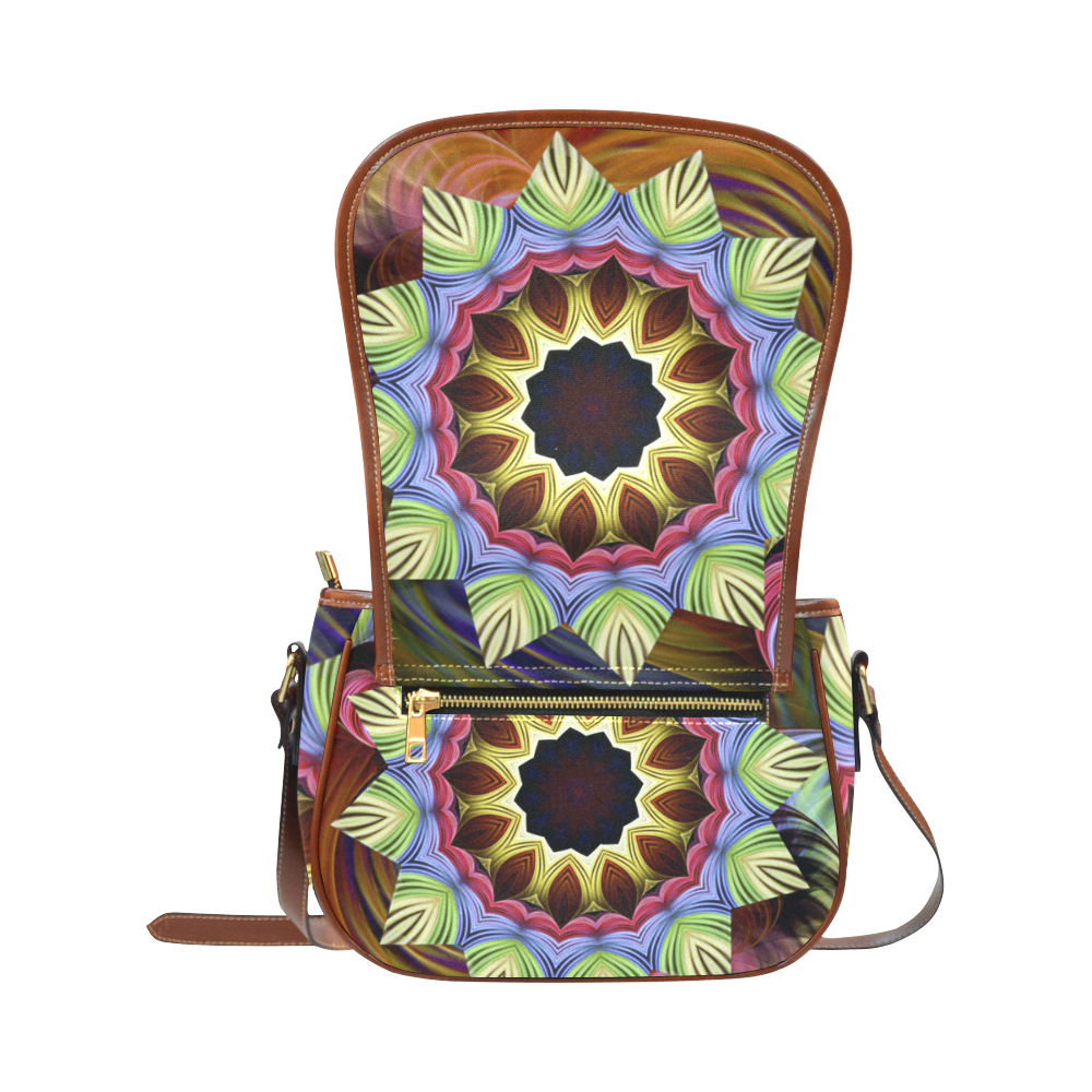 Love Energy Mandala Saddle Bag/Small (Model 1649) Full Customization