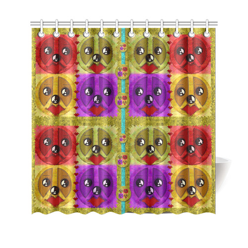 peace dogs Shower Curtain 69"x70"