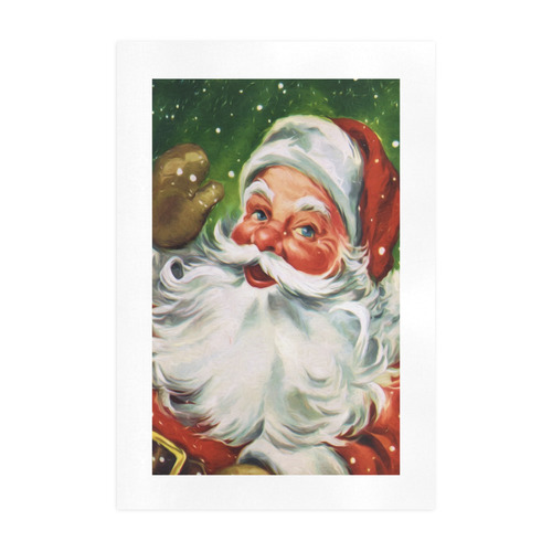 A cute Santa Claus Face - Christmas Art Print 19‘’x28‘’