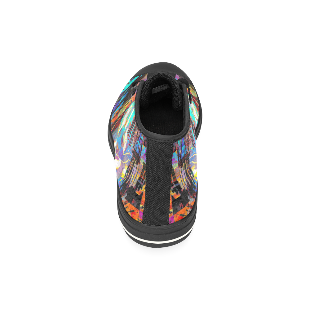 Abstract Art The Way Of Lizard multicolored High Top Canvas Women's Shoes/Large Size (Model 017)