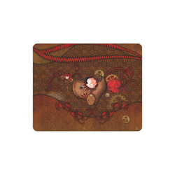 Steampunk heart with roses, valentines Rectangle Mousepad