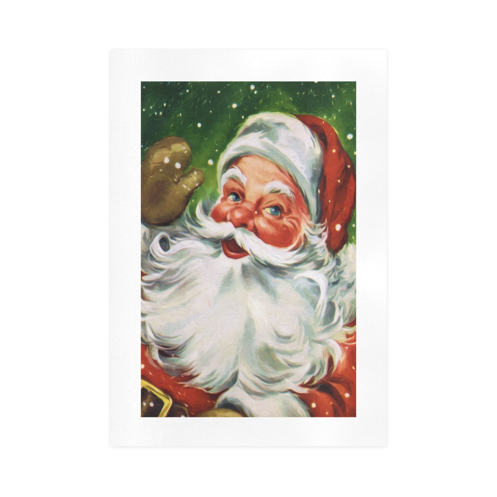 A cute Santa Claus Face - Christmas Art Print 16‘’x23‘’