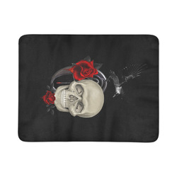 Gothic Skull With Raven And Roses Beach Mat 78"x 60"