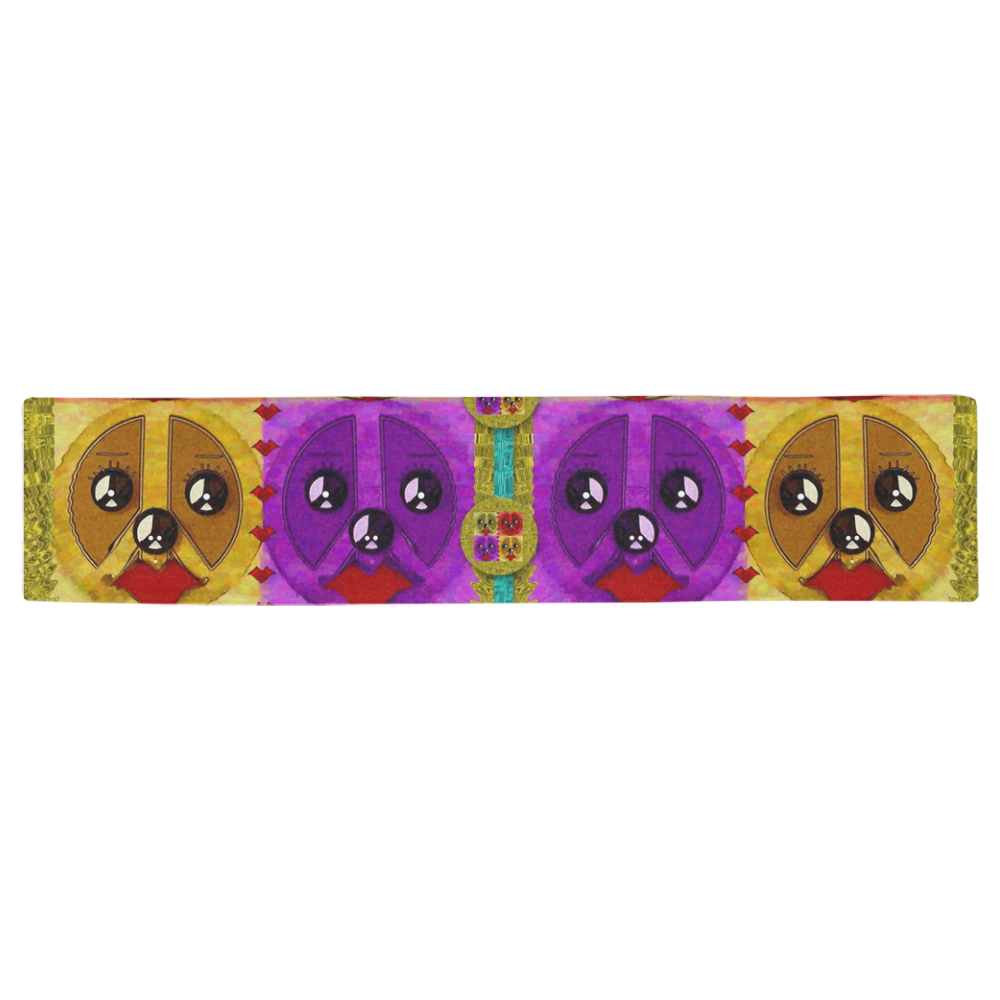 peace dogs Table Runner 16x72 inch