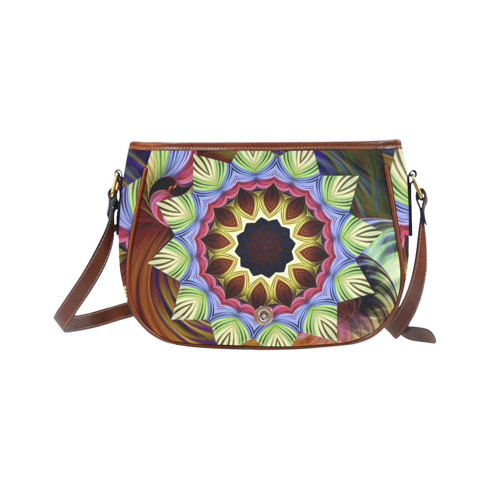 Love Energy Mandala Saddle Bag/Small (Model 1649) Full Customization