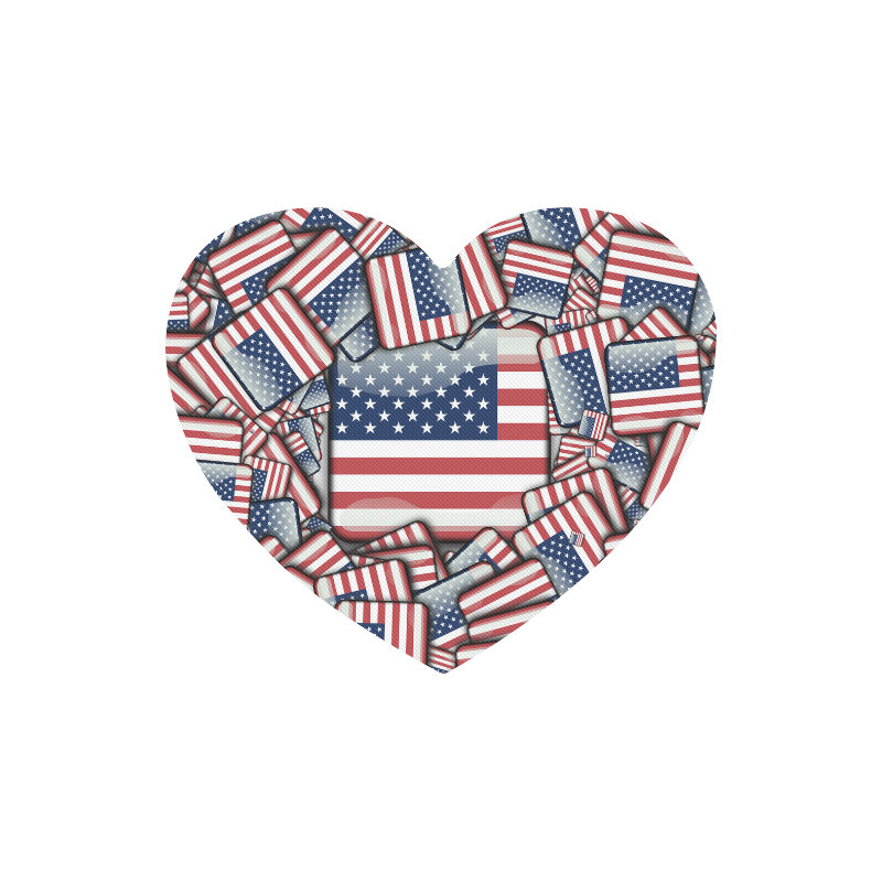 Flag_United_States_by_JAMColors Heart-shaped Mousepad