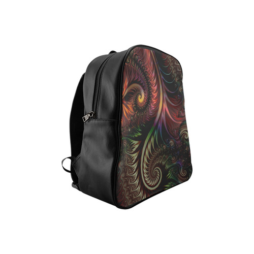 fractal pattern with dots and waves 3 School Backpack (Model 1601)(Small)
