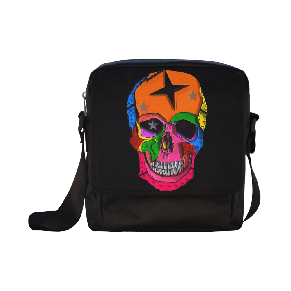 Skull Popart by Popart Lover Crossbody Nylon Bags (Model 1633)