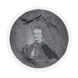 E.A. Poe - The Raven Circular Beach Shawl 59"x 59"