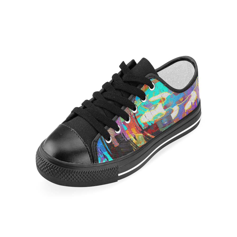 Abstract Art The Way Of Lizard multicolored Men's Classic Canvas Shoes (Model 018)