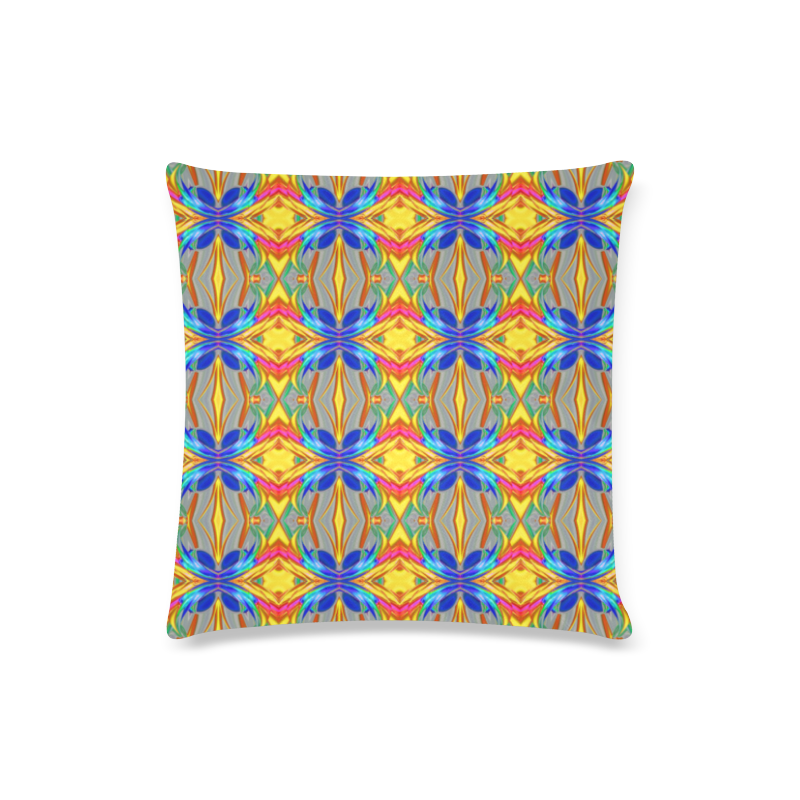 Abstract Colorful Ornament A Custom Zippered Pillow Case 16"x16"(Twin Sides)
