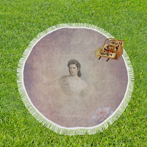 Sissi, Empress of Austria and Queen from Hungary Circular Beach Shawl 59"x 59"