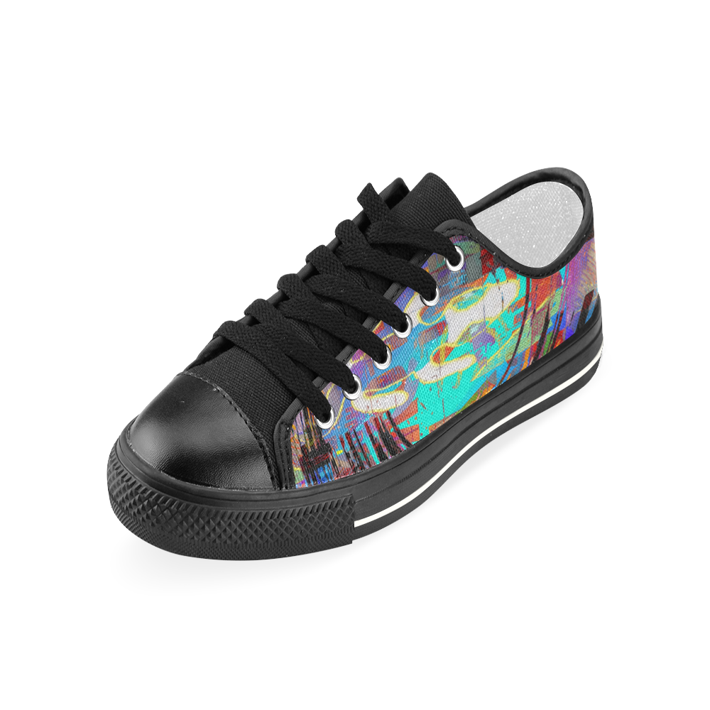Abstract Art The Way Of Lizard multicolored Women's Classic Canvas Shoes (Model 018)