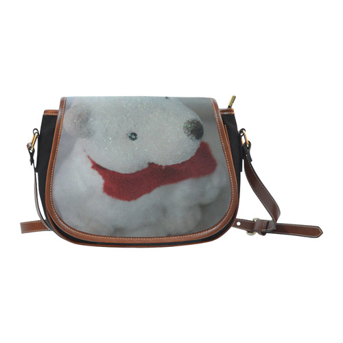 cute little polar bear, deco Saddle Bag/Small (Model 1649)(Flap Customization)