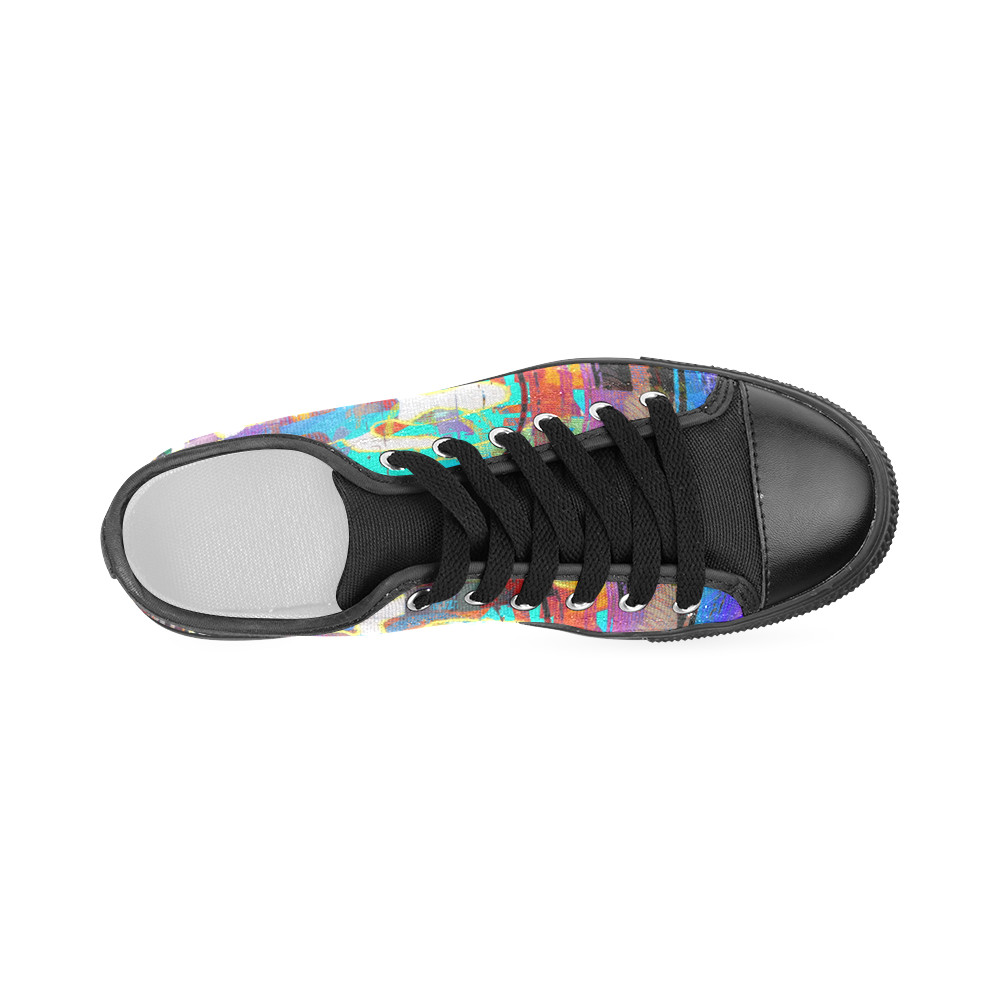 Abstract Art The Way Of Lizard multicolored Men's Classic Canvas Shoes (Model 018)