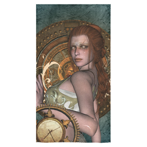The steampunk lady with awesome eyes, clocks Bath Towel 30"x56"